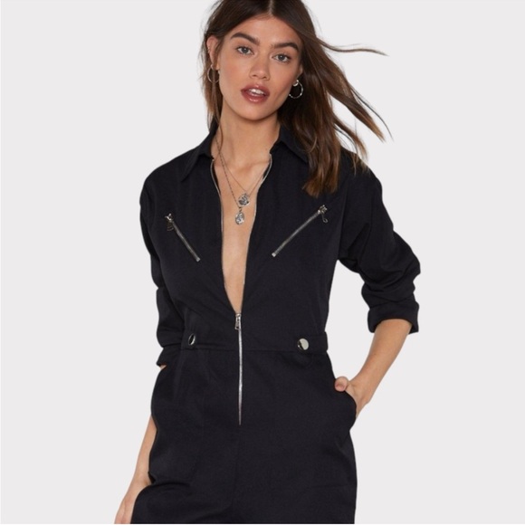 Nasty Gal Black Jumpsuit S - Picture 2 of 3
